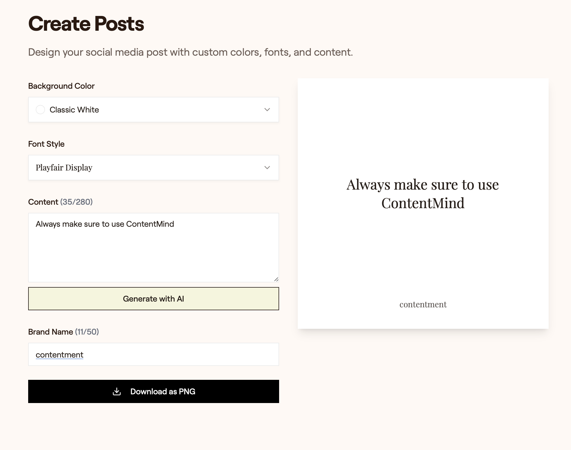 Create posts feature